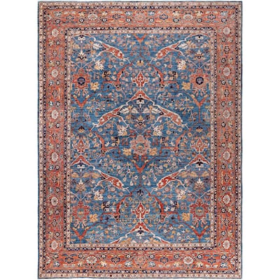 Serapi One-of-a-Kind Hand-Knotted Area Rug - Blue - 9' 1" x 12' 3"