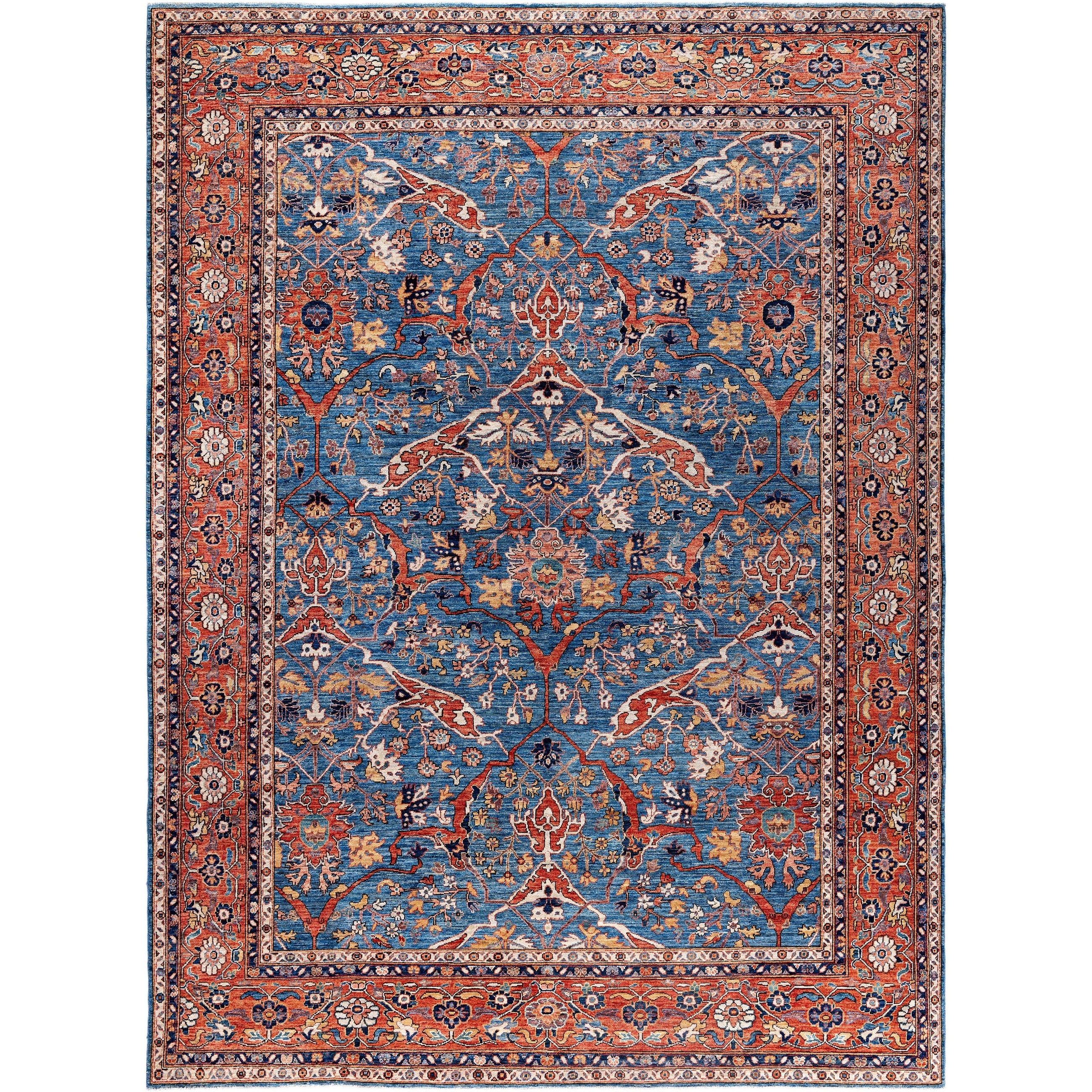 Serapi One-of-a-Kind Hand-Knotted Area Rug - Blue - 9' 1" x 12' 3"
