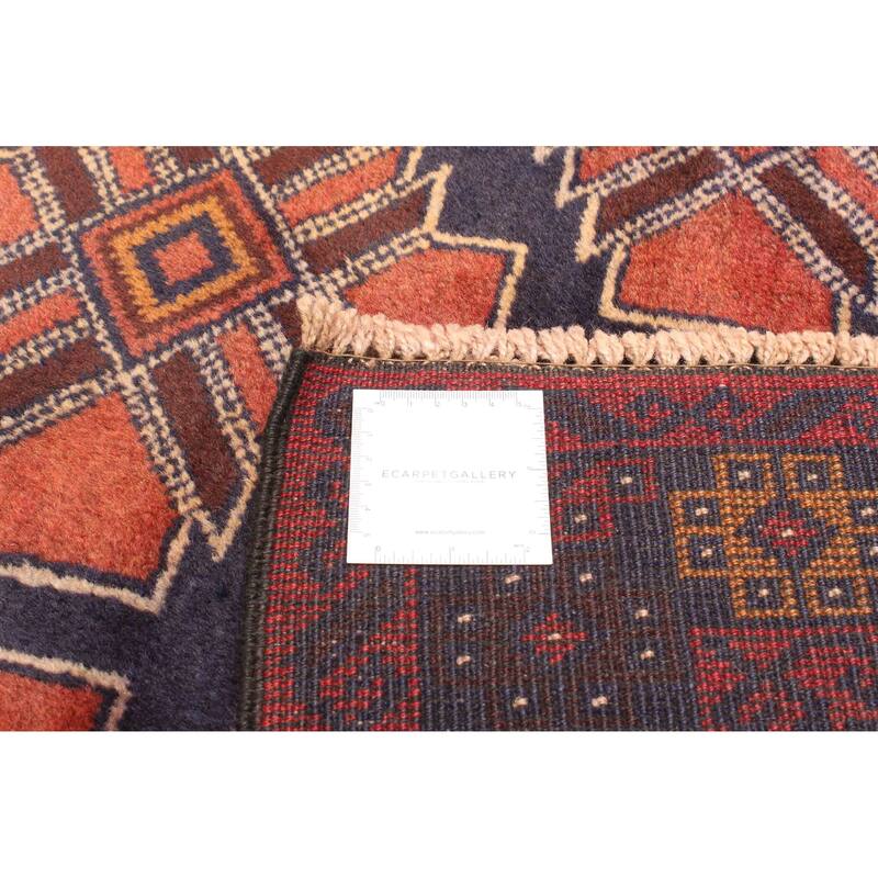 ECARPETGALLERY Hand-knotted Teimani Dark Navy Wool Rug - 3'7 x 6'2