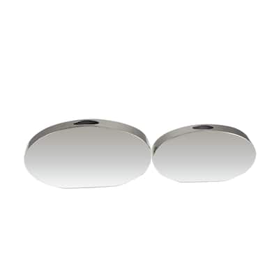 Stainless Steel Metal Decorative Vase with a Sleek Mirror Finish - Set of 2 Silver - Roche River Decor