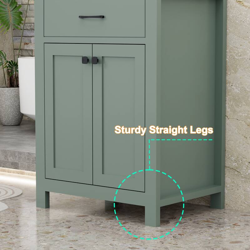 Modern Bathroom Vanity with Sink & Faucet Storage Cabinet Set