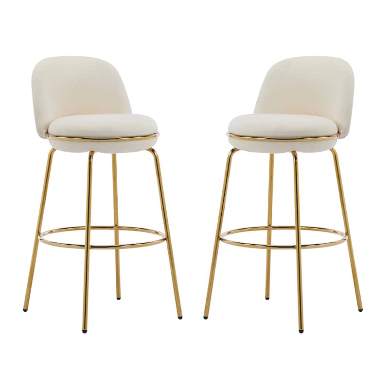 Upholstered Bar Stool Side Chair Set of 2