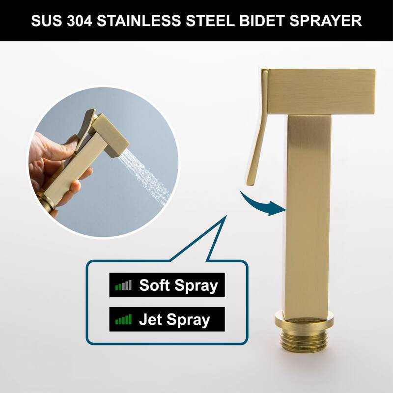 Handheld Bidet Sprayer Stainless Steel Bidet Hand Held Sprayer for Toilet Shattaf Toilet Attachment With Mixer Valve