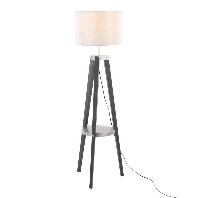 Carson Carrington Compass Tripod Floor Lamp with Shelf