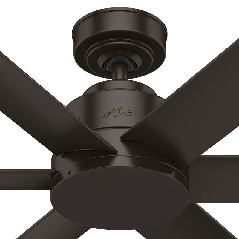 Hunter 44" Kennicott Outdoor Ceiling Fan with Wall Control, Damp Rated - Industrial, Contemporary, Transitional