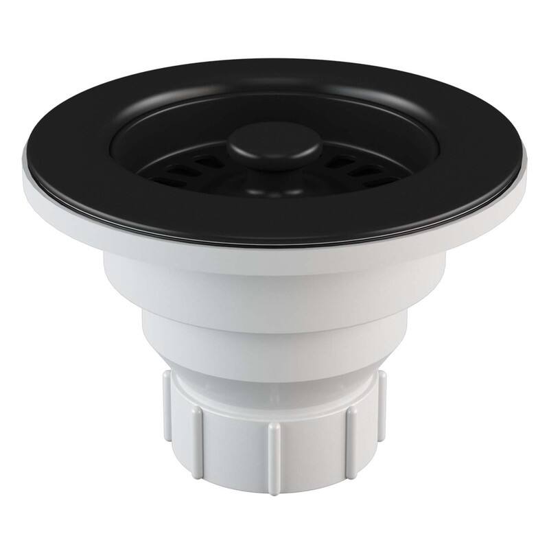 Lexicon Kitchen Sink Basket Strainer 3-1/2" Black Finish