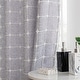 preview thumbnail 9 of 39, No Hooks Linen Textured Geometric Tassels Shower Curtain with Snap-in Liner