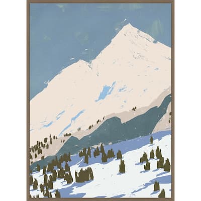 Bunny Slopes I by Jacob Green Framed Canvas Wall Art Print - Sylvie Dark Gold