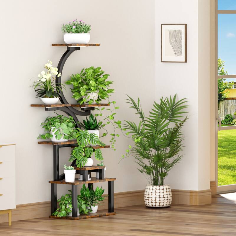 8 Tiered Plant Stand with 5 Grow Lights and 10-Level Stepless Dimming