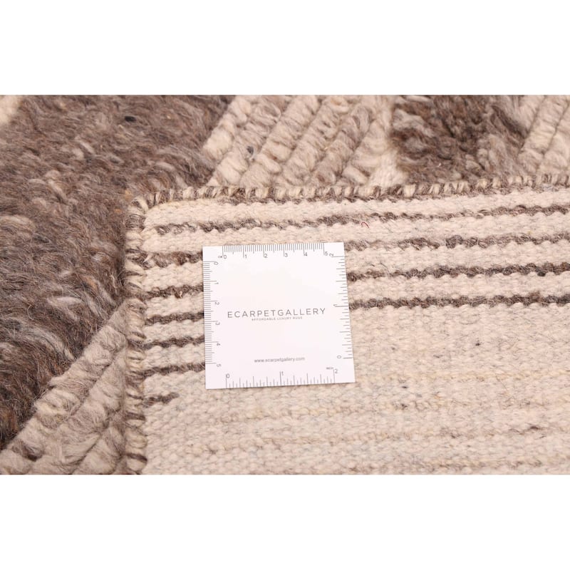 ECARPETGALLERY Hand-knotted Tangier Beige, Taupe Wool Rug - 4'11 x 7'9