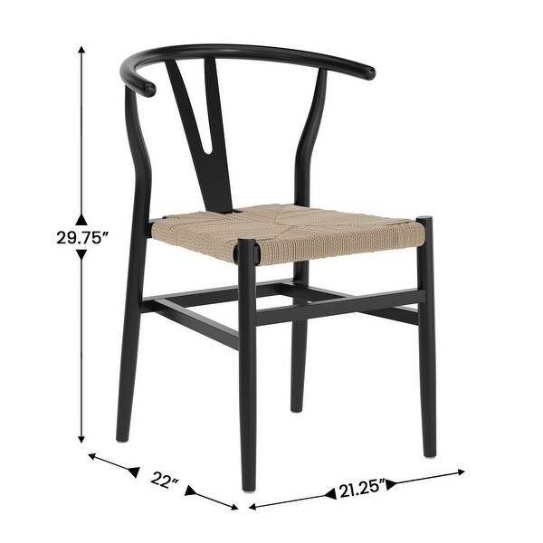 Commercial Y-Back Style Wood and Kraft Paper Stack Dining Chair