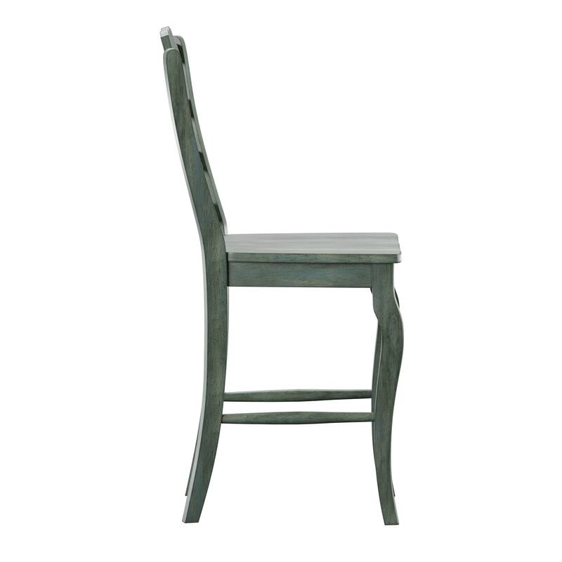 Eleanor French Ladder Back Wood Counter Chair (Set of 2) by iNSPIRE Q Classic