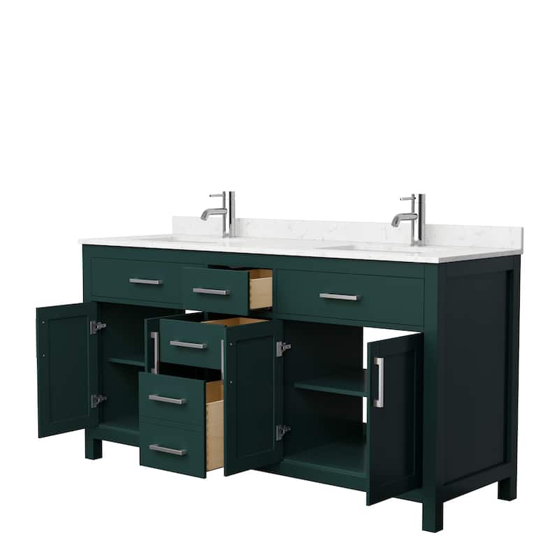 Beckett 66 Inch Double Vanity, Cultured Marble Top