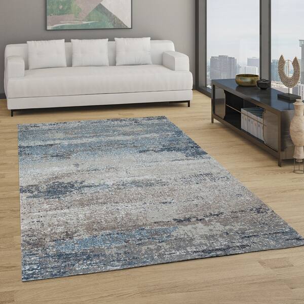 Trellis Navy Blue Abstract Indoor/Outdoor Rug - Bed Bath & Beyond ...