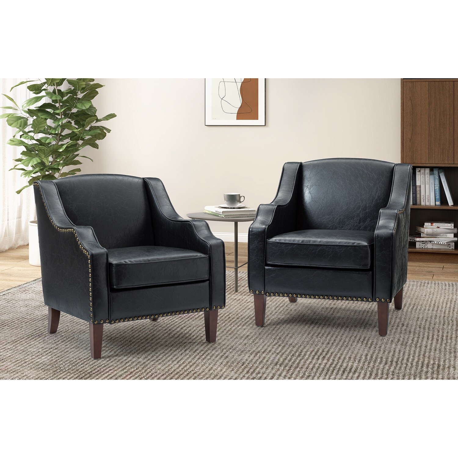 Leather club chair best sale with nailhead trim