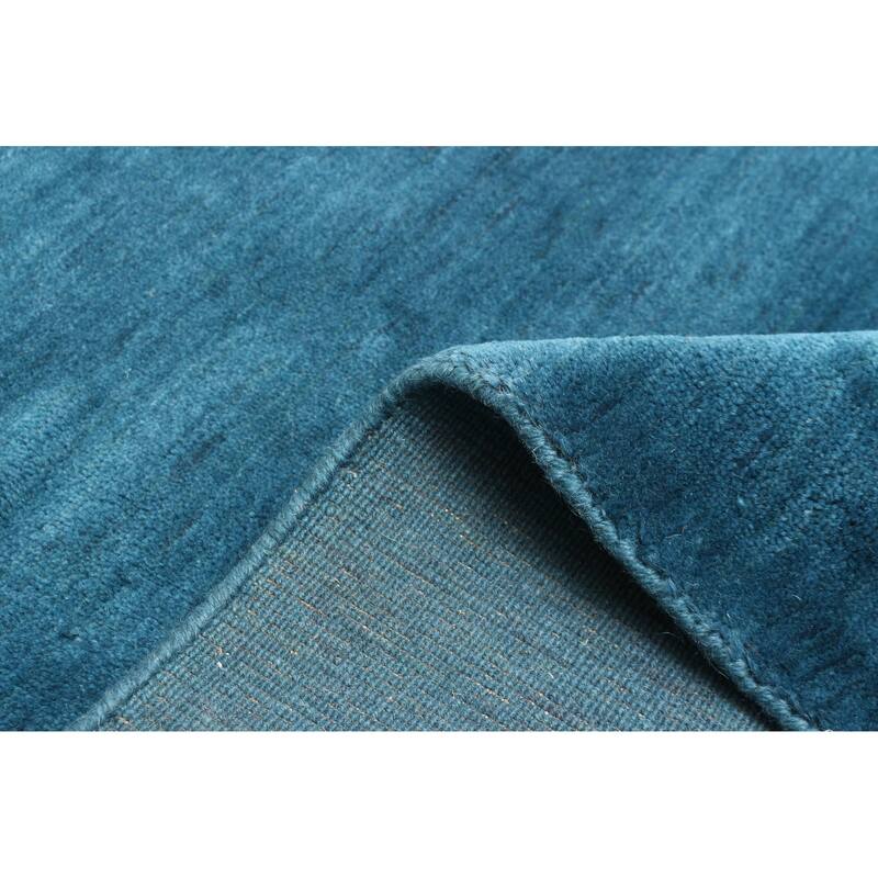 ECARPETGALLERY Hand Loomed Kashkuli Gabbeh Dark Blue Wool Rug - 4'1 x 6'0