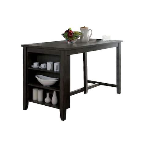 Wooden Rectangle Counter Height Table in Gray