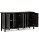 preview thumbnail 3 of 37, WYNDENHALL Halifax SOLID WOOD 66" Wide Transitional Wide 4Door Storage Cabinet - 18"d x 66" w x 34"h