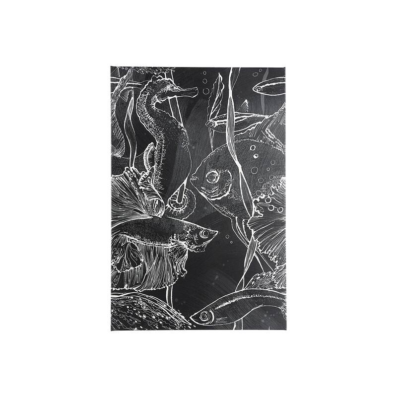 Fish Black I (28 x 42) Canvas Art Print - Small