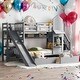 preview thumbnail 2 of 48, Beautiful Playhouse Inspired Twin-Over-Twin Castle Style Bunk Bed