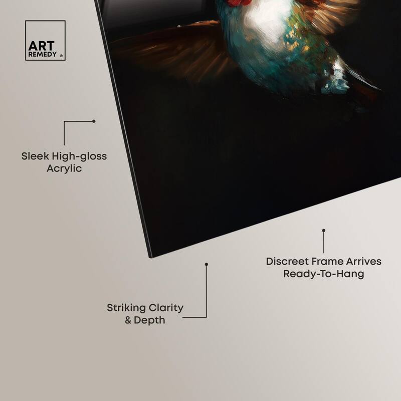 Royal Bird I Acrylic by Art Remedy, Ready to Hang
