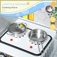 preview thumbnail 3 of 7, Qaba Play Kitchen, Kids Kitchen Playset, Pretend Play Toy Kitchen with Lights & Sounds, Running Water