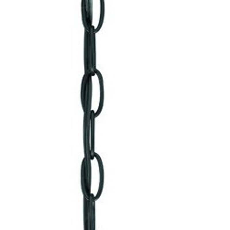HomeRoots Matte Black Oil Lamp Hanging Light - 9' X '17' X '9