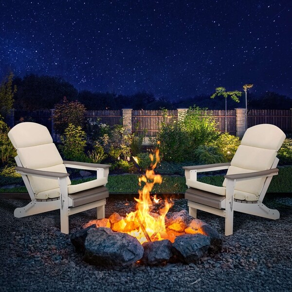 Aoodor Patio Chair Cushion Set of 2 - High-Back Adirondack