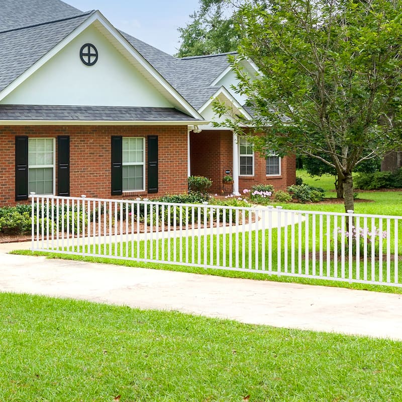 Gymax 2PCS 80'' x 39'' Vinyl Picket Fence 2 No Dig Fence Panels for