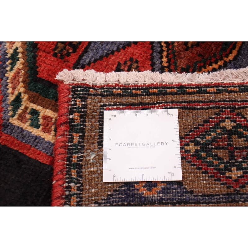 ECARPETGALLERY Hand-knotted Konya Anatolian Black, Red Wool Rug - 4'3 x 9'9