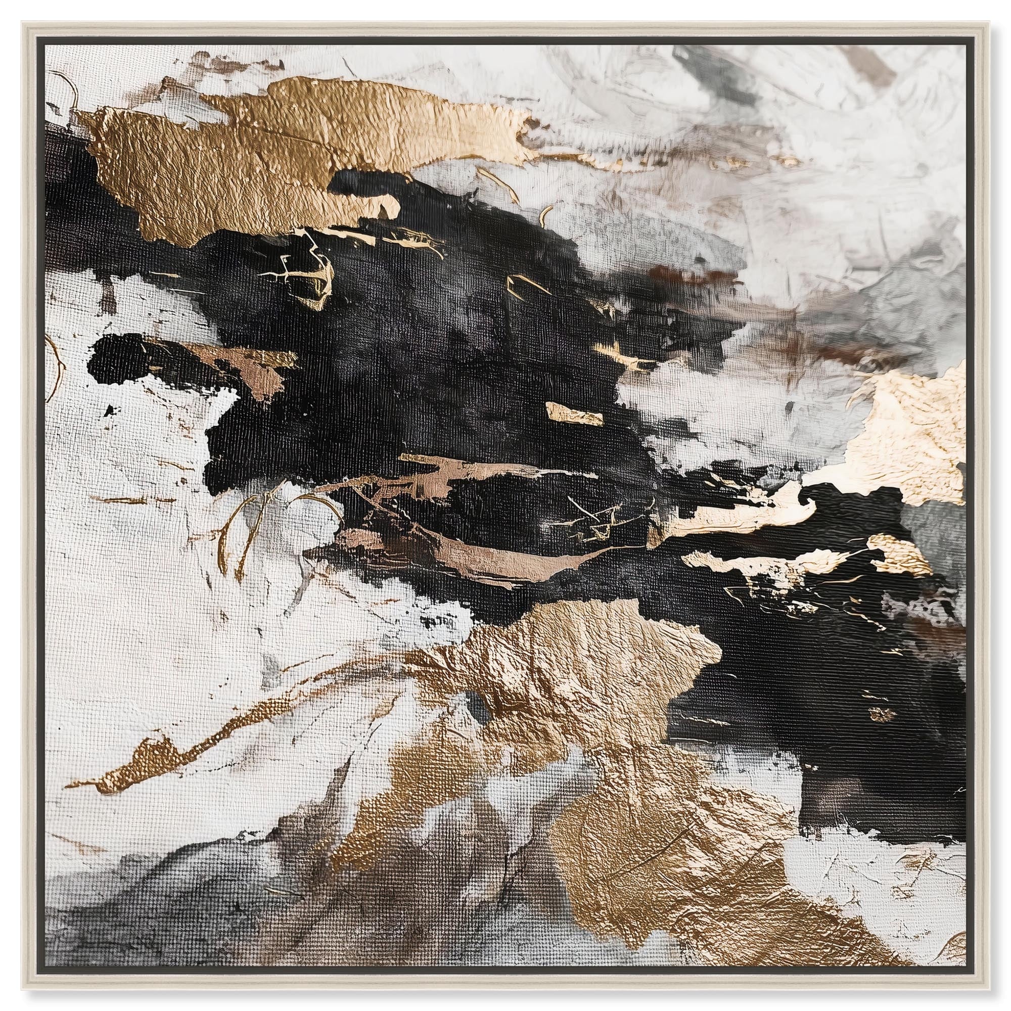 Golden Fracture II Gold Wall Art Canvas Print by Art Remedy