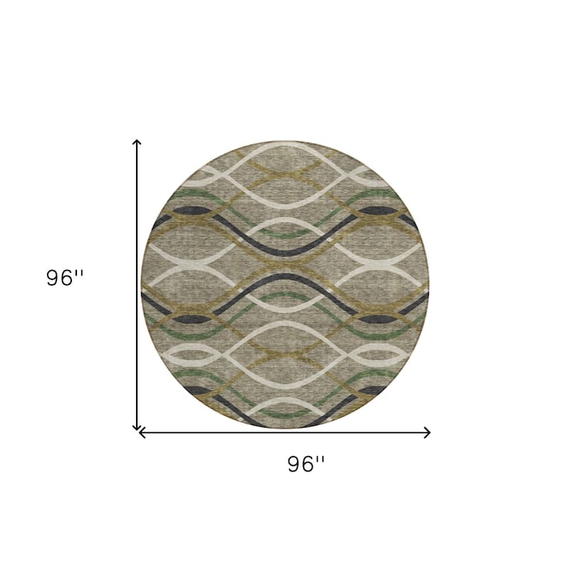 HomeRoots Abstract Transitional Rectangle Outdoor Rug