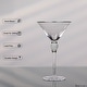 preview thumbnail 5 of 23, Premium Clear Stem Crystal Martini Glasses with Rim and Diamond-like Rhinestones, Elegant 10oz Glassware Set for Cosmopolitan