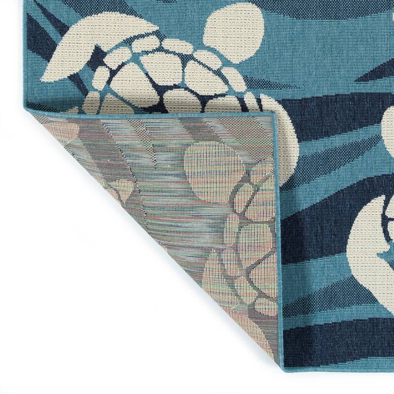Ambrosi Sea Turtles Novelty Indoor/ Outdoor Area Rug