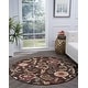 preview thumbnail 44 of 52, Lagoon Transitional Floral Indoor Area Rug 5'3  round - Brown