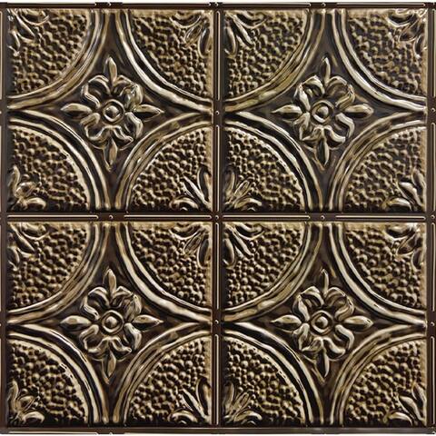 Camden Antique Bronze Tin Peel & Stick Backsplash Tiles