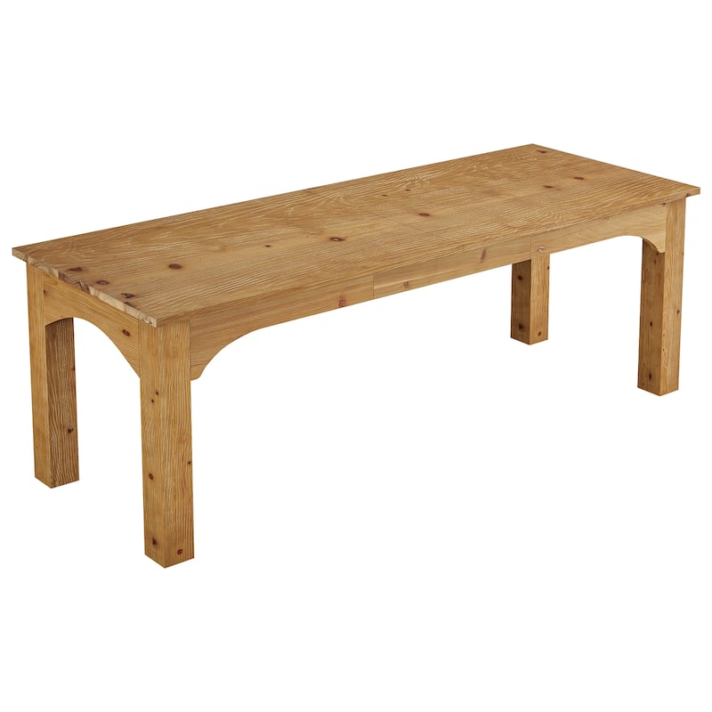 79 Inch Long Solid Wood Dining Table, Farmhouse Rectangular Kitchen Table