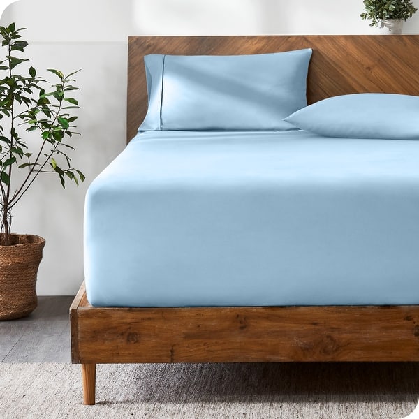 slide 2 of 5, Bare Home Ultra-Soft Microfiber 22 Inch Extra Deep Pocket Fitted Sheet California King - Light Blue