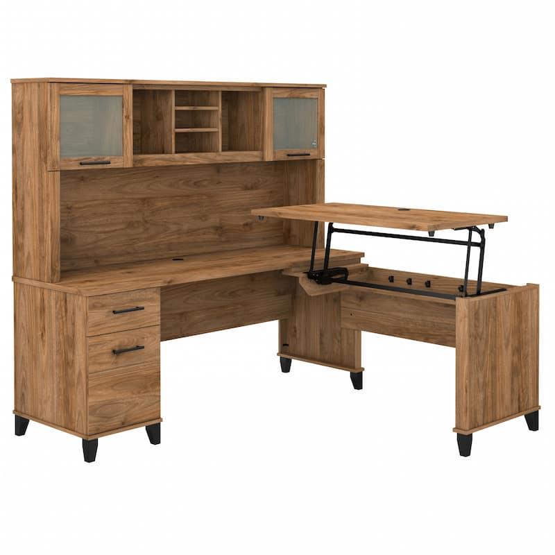 Bush Furniture Somerset 72W 3 Position Sit to Stand Desk