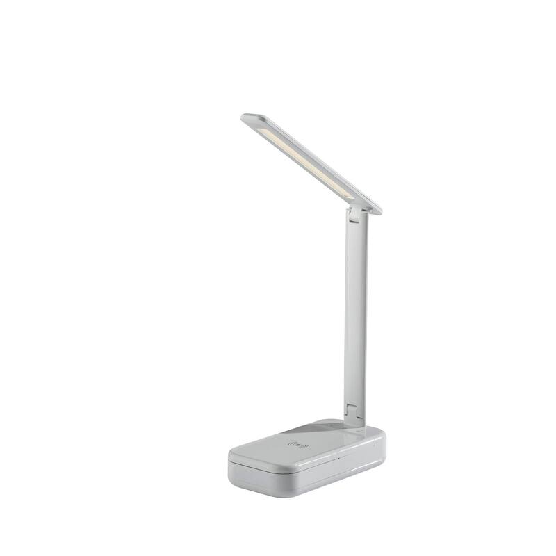 UV-C Sanitizing Desk Lamp w. Wireless Charging & Smart Switch - White