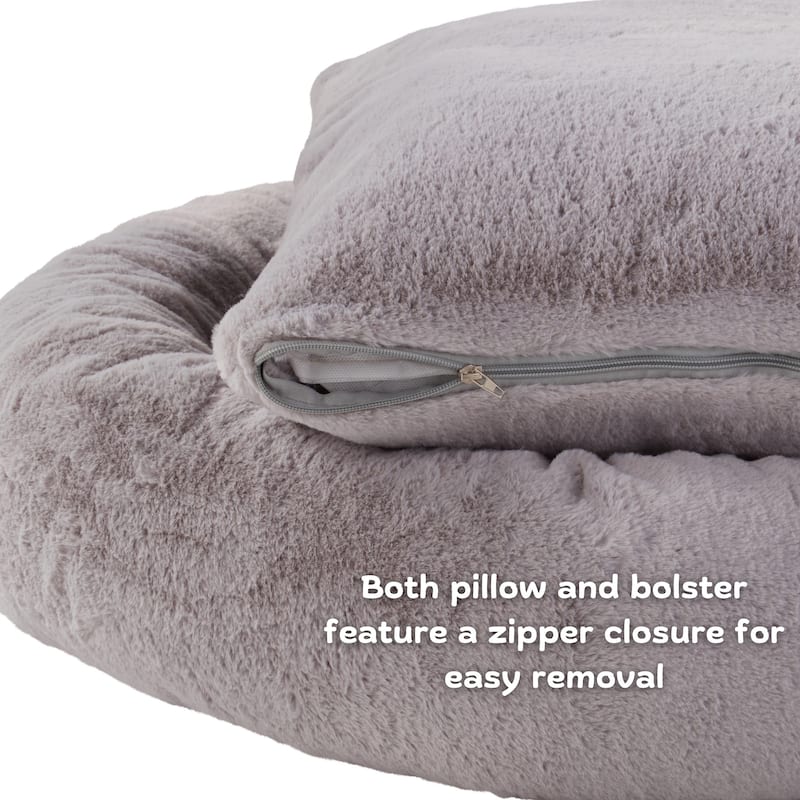 Ryder Faux Fur Cuddler Donut Bed