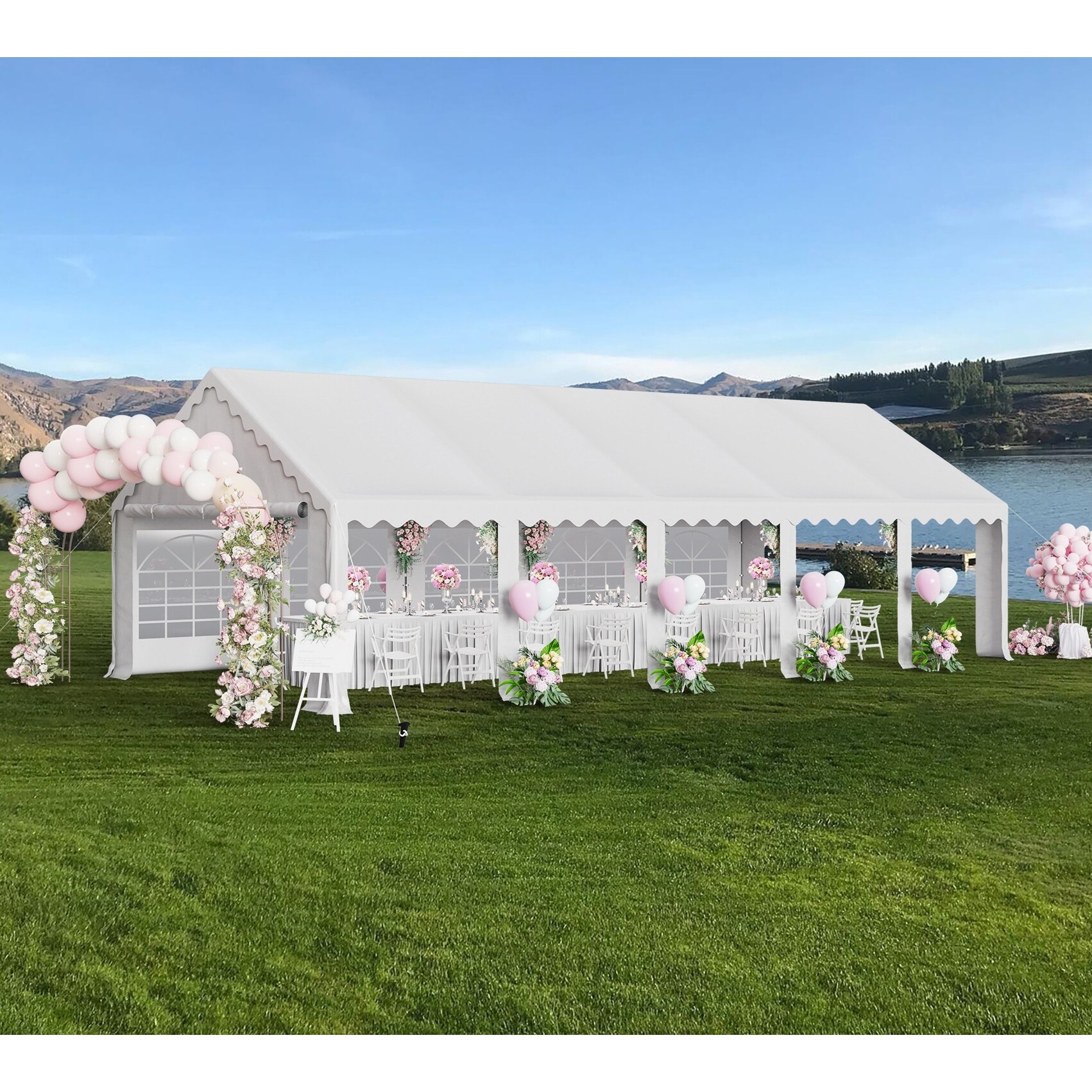 Tents for garden parties best sale