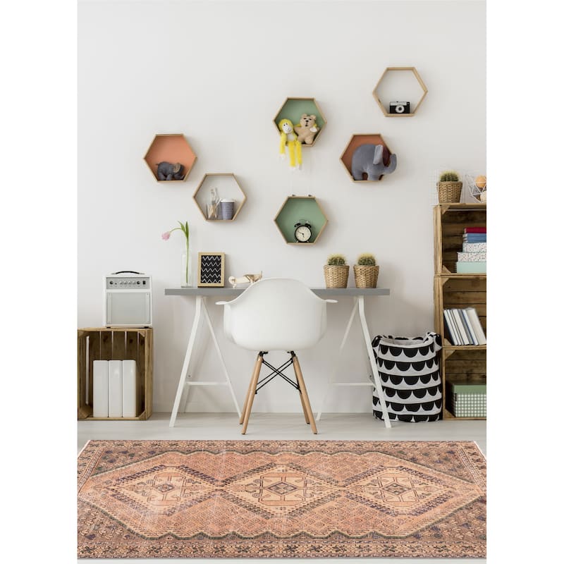 ECARPETGALLERY Hand-knotted Antalya Vintage Copper Wool Rug - 4'5 x 6'4