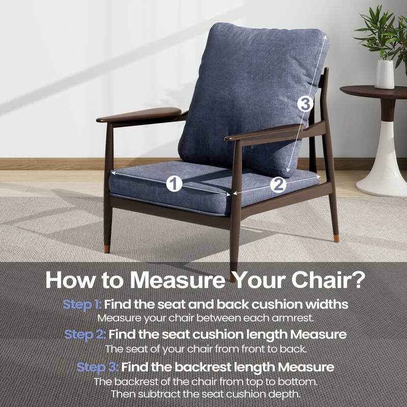 Pellebant 22 x 21 x 3.5 in Patio Deep Seat Chair Outdoor Cushion Set