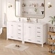 preview thumbnail 48 of 61, Modern Bathroom Vanity with Ceramic Sink, Soft-Close Storage Cabinet and Glossy Easy-Clean Countertop