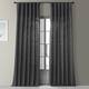 Heavy Faux Linen Single Curtain (1 Panel) - 50 X 84 - Slate Grey