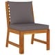 preview thumbnail 27 of 83, vidaXL 4/5/6/7/9/11 Piece Patio Dining Set with Cushions Solid Wood Acacia
