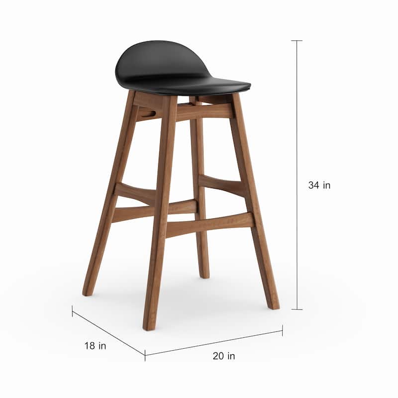 Carson Carrington Viborg 35-inch Wood Finish Bar Stool (Set of 2) by Christopher Knight Home