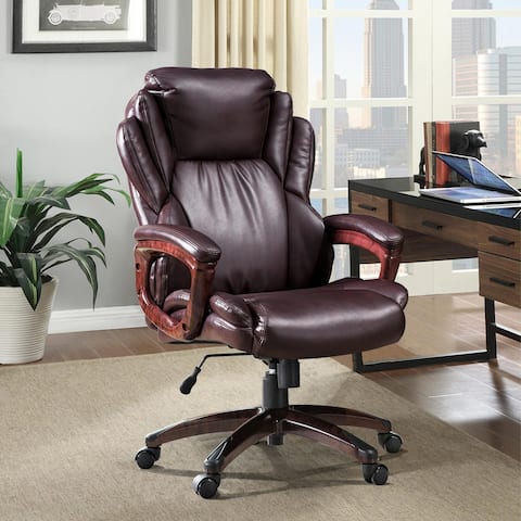 Ovios Faux Leather High Back Executive Office Chair