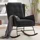 preview thumbnail 2 of 54, HOMYKA 25.2” Wide Rocking Chair with Button Accents for Nurseries Black